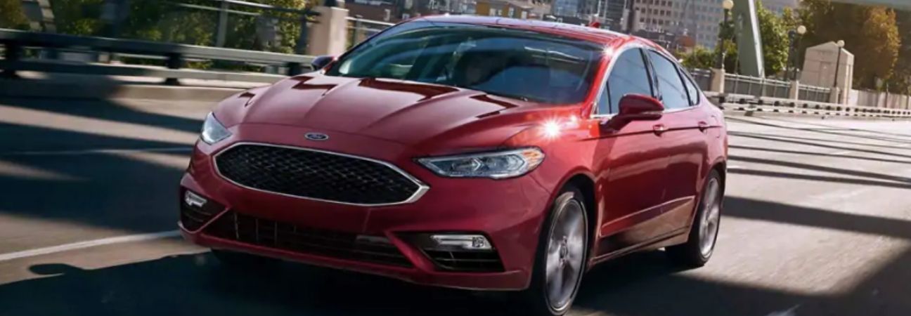 red Ford Fusion 2019