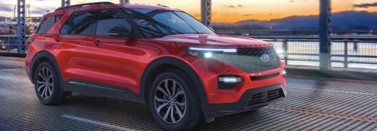2020 Ford Explorer red SUV